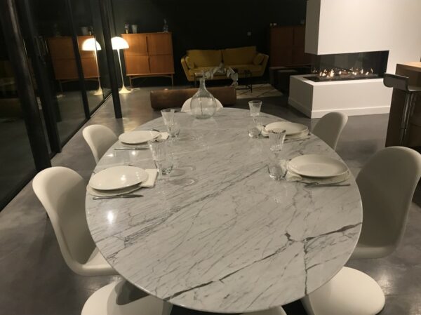 table tulipe marbre